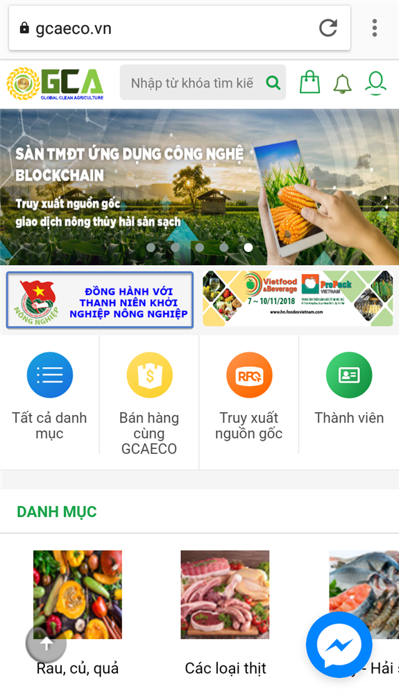 Nông sản sạch Việt Nam lên sàn online 